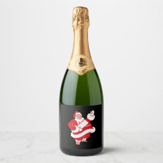 kerstgroet sparkling wijnetiket