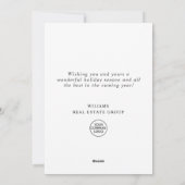 Kerstgroet van Bedrijfsrendieren Feestdagenkaart (Achterkant)