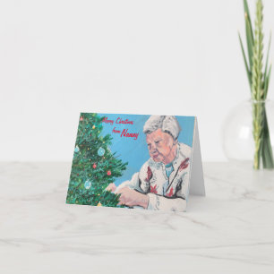 Kerstgroet van NANNY/GRAMMY handgeschilderd Kaart