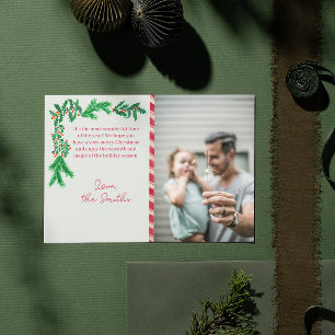Kerstgroet van Vintage Modern Family op maat Feestdagenkaart