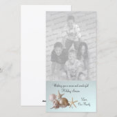 Kerstgroet vanuit de schelpen feestdagenkaart (Voorkant / Achterkant)