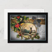 Kerstgroet voor de molen feestdagenkaart (Voorkant / Achterkant)