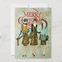 Kerstgroet voor vrouwen uit de jaren 30