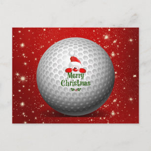 Kerstgroeten aan Golfer Briefkaart