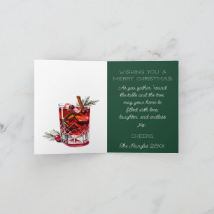 Kerstgroeten & een Holiday Cocktail Kerstmis Kaart