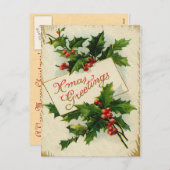  kerstgroeten feestdagenkaart (Voorkant / Achterkant)