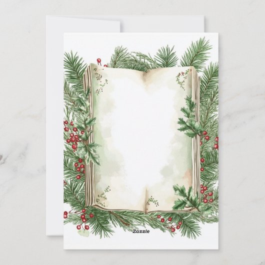 Kerstgroeten Feestdagenkaart (Achterkant)