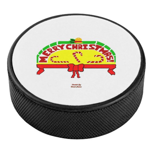 Kerstgroeten Hockey Puck (3/4)