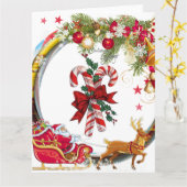 Kerstgroeten Kaart (Gele Bloem)