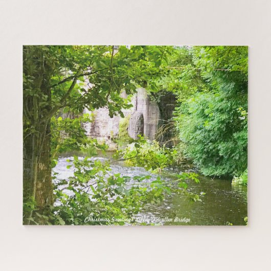 Kerstgroeten Liffey Kilcullen Bridge Legpuzzel (Horizontaal)