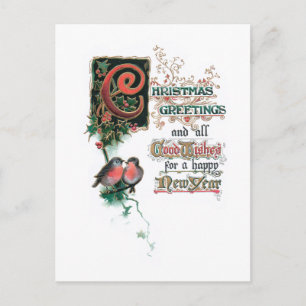 kerstgroeten met roestvrijstalen en jaloezie briefkaart