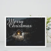 Kerstgroeten met Witch House (Staand voorkant)