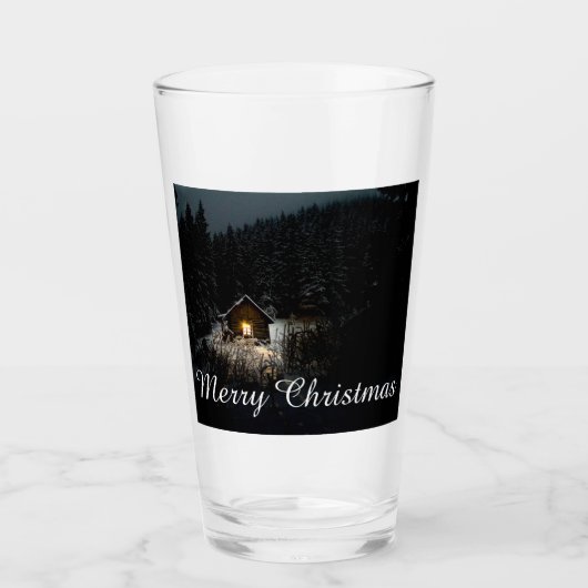 Kerstgroeten met Witch House Glas (Voorkant)
