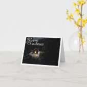 Kerstgroeten met Witch House Kaart (Gele Bloem)