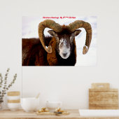 Kerstgroeten Mijn honinggeit Poster (Keuken)