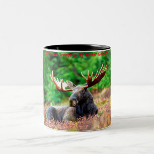 Kerstgroeten, mijn Hunter Gatherer Tweekleurige Koffiemok