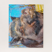 Kerstgroeten, mijn jager Gatherer Legpuzzel (Verticaal)