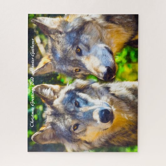 Kerstgroeten, mijn jager Gatherer Legpuzzel (Verticaal)