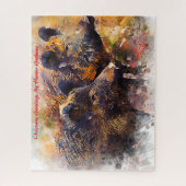 Kerstgroeten, mijn jager Gatherer Legpuzzel (Verticaal)