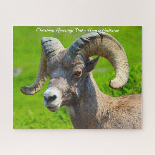 Kerstgroeten, mijn jager Gatherer Legpuzzel (Horizontaal)