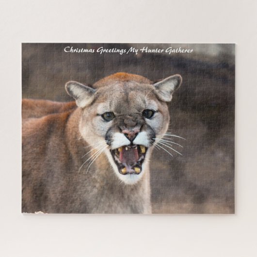 Kerstgroeten, mijn jager Gatherer Legpuzzel (Horizontaal)