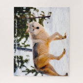 Kerstgroeten, mijn jager Gatherer Legpuzzel (Verticaal)