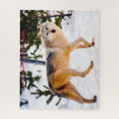 Kerstgroeten, mijn jager Gatherer Legpuzzel (Verticaal)