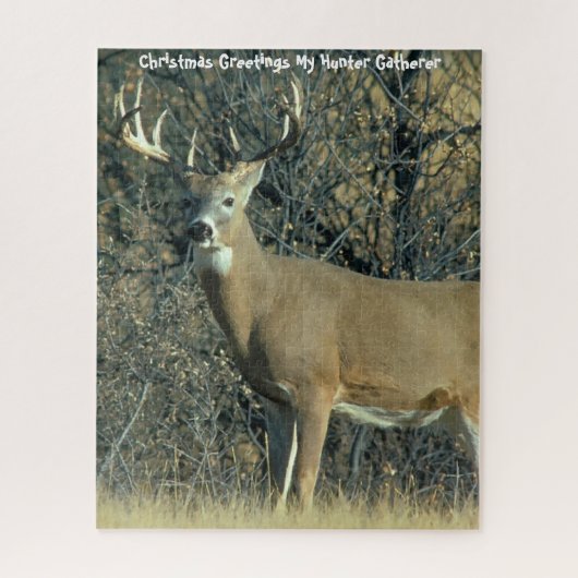 Kerstgroeten, mijn jager Gatherer Legpuzzel (Verticaal)