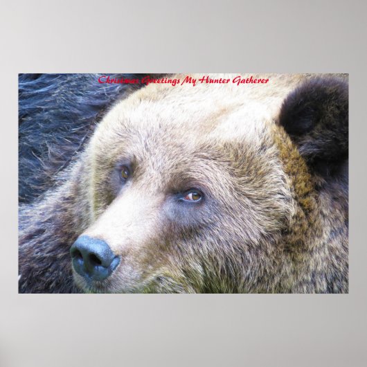 Kerstgroeten, mijn jager Gatherer Poster (Voorkant)