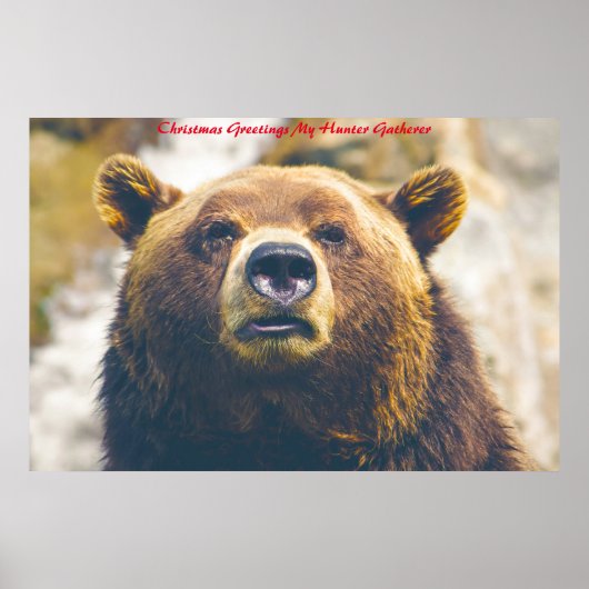 Kerstgroeten, mijn jager Gatherer Poster (Voorkant)