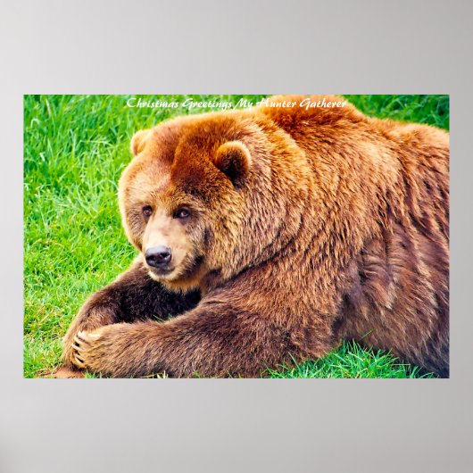 Kerstgroeten, mijn jager Gatherer Poster (Voorkant)