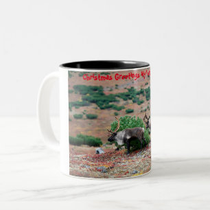 Kerstgroeten mijn jager-verzamelaar tweekleurige koffiemok