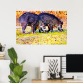 Kerstgroeten Mijn oude Boar Poster (Thuiskantoor)