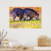 Kerstgroeten Mijn oude Boar Poster (Keuken)