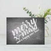 Kerstgroeten op het schoolbord (Staand voorkant)