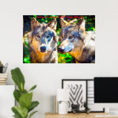 Kerstgroeten opa Hunter Gatherer Poster (Thuiskantoor)