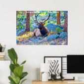 Kerstgroeten opa Hunter Gatherer Poster (Thuiskantoor)