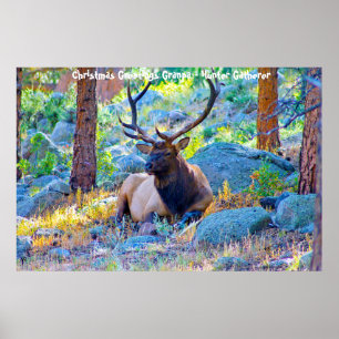 Kerstgroeten opa Hunter Gatherer Poster