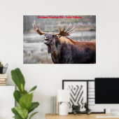 Kerstgroeten Papa Hunter Gatherer Poster (Thuiskantoor)