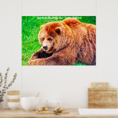 Kerstgroeten Papa Hunter Gatherer Poster (Keuken)