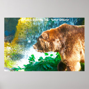Kerstgroeten Papa Hunter Gatherer Poster
