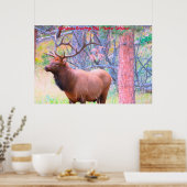 Kerstgroeten Papa Hunter Gatherer Poster (Keuken)