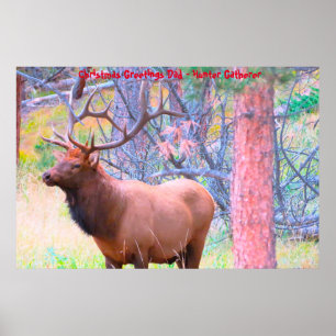 Kerstgroeten Papa Hunter Gatherer Poster