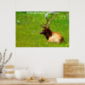 Kerstgroeten Papa Hunter Gatherer Poster (Keuken)