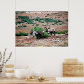 Kerstgroeten Papa Hunter Gatherer Poster (Keuken)