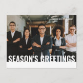 Kerstgroeten Simple Modern Aangepaste Foto Feestdagenkaart (Voorkant)