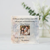 Kerstgroeten Sneeuwvlokken Script gepersonaliseerd Kaart (Staand voorkant)