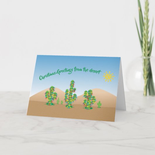 Kerstgroeten uit de Desert Holiday Kaart (Voorkant)