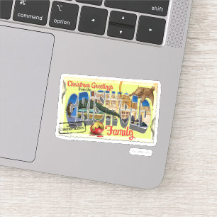 Kerstgroeten uit de familie Griswold Sticker