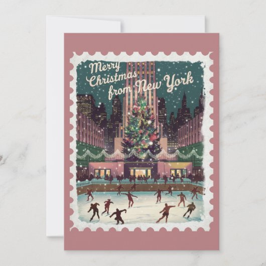 Kerstgroeten uit New York Holiday Kaart (Voorkant)